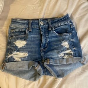 American Eagle ne(x)t level high waisted denim short shorts